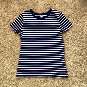 striped blue top